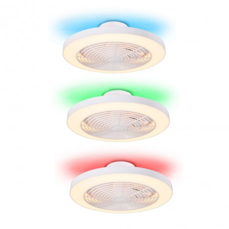 LED Ceiling Flush Fan Moli RGB CCT Smart (35W)