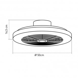 LED Ceiling Flush Fan Moli RGB CCT Smart (35W)