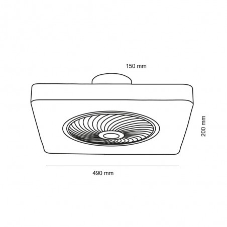LED Ceiling Fan Monic CCT (40W)