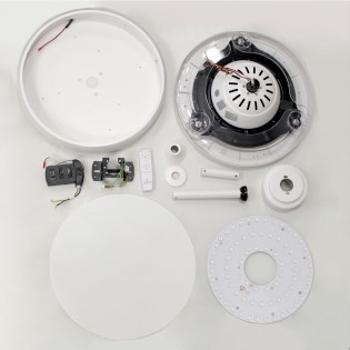 LED fan with foldable blades Vera CCT Dim (30+10W)