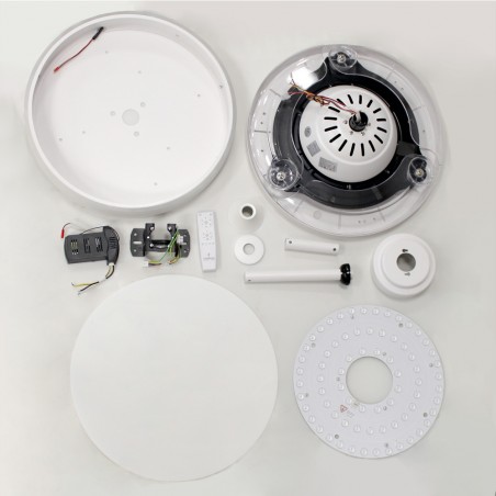 LED fan with foldable blades Vera CCT Dim (30+10W)