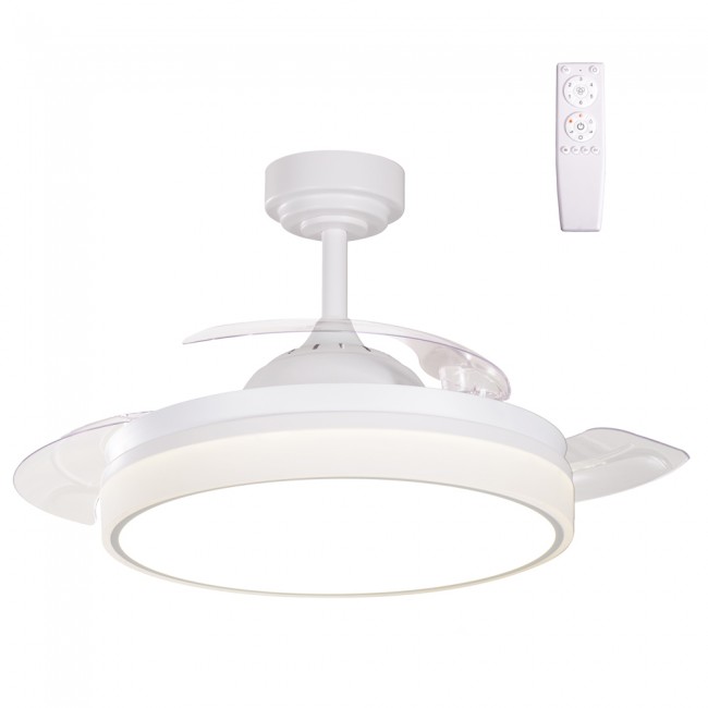LED fan with foldable blades Vera CCT Dim (30+10W)