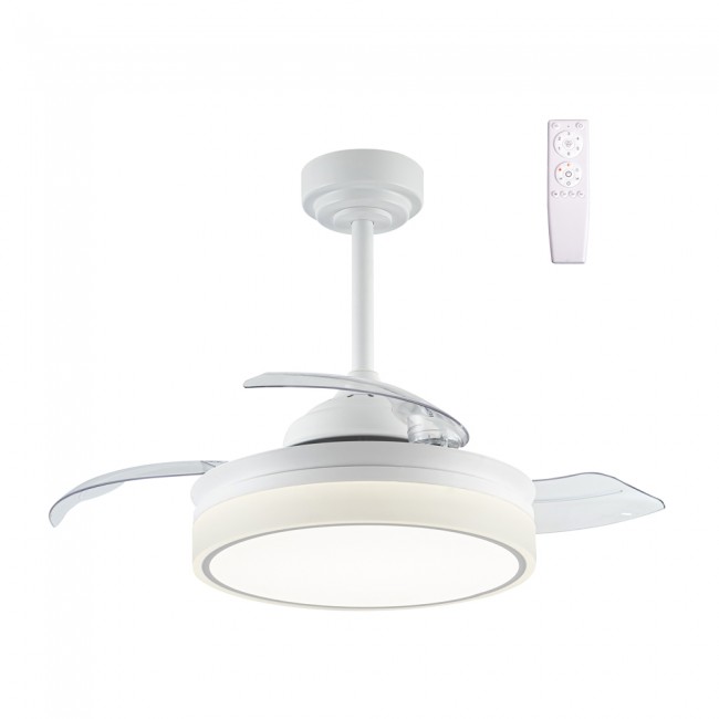 LED fan with foldable blades Vera Mini CCT Dim (30+10W)