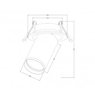 Recessed ceiling spotlight Focus S