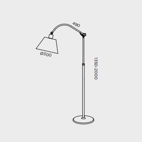 Amerikanische Stehlampe