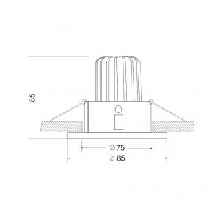 Zoom LED-Downlight für Badezimmer (12W)