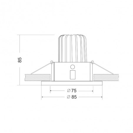 Zoom LED-Downlight für Badezimmer (12W)