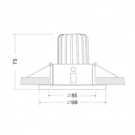 LED-Einbau-Downlight Yin 3000K (12W)