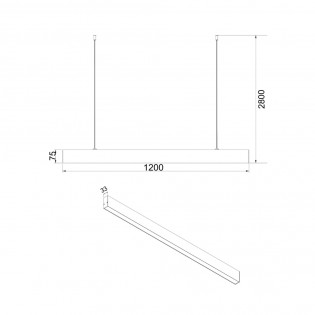 LED Basis Pendelleuchte (40W)