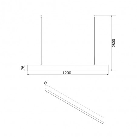 LED Basis Pendelleuchte (40W)