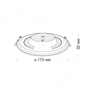 LED Downlight for bathrooms Stockton CCT (12W)