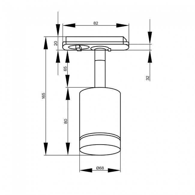 Single-phase LED track spotlight Orlo Unity (5W) - Wonderlamp.shop