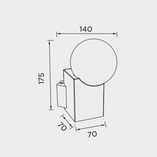 Wall lamp Cub