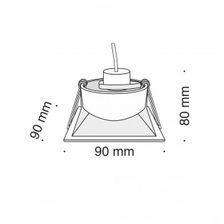 Ceiling Recessed Light Dot Square