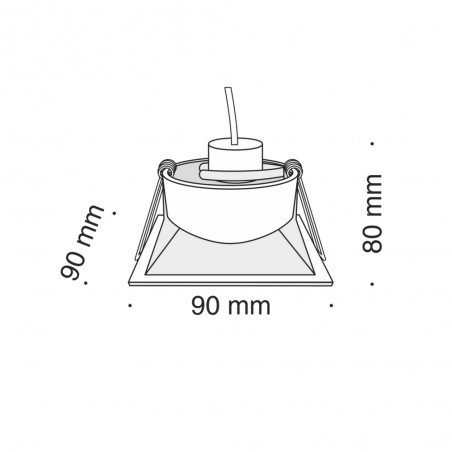 Ceiling Recessed Light Dot Square