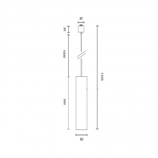 Single-phase track pendant spotlight Focus Unity
