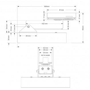 LED spotlight for single-phase track Zon Unity (12W)