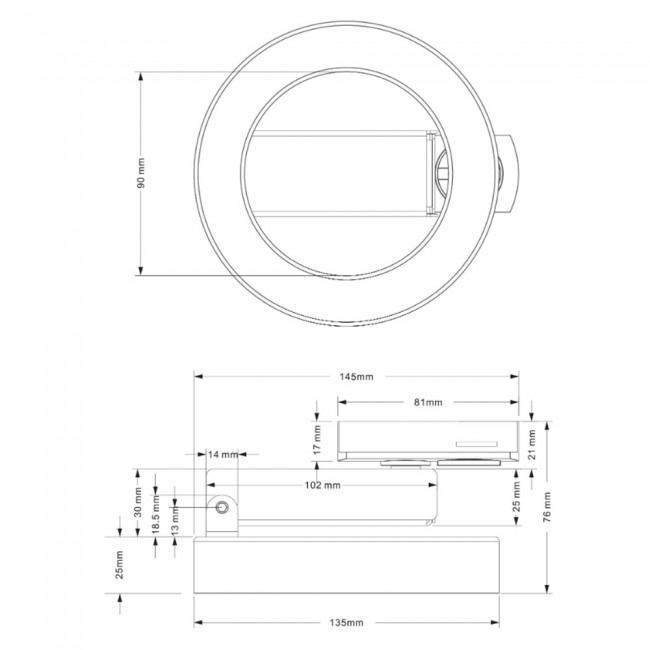 LED spotlight for single-phase track Rim Unity (12W) - Wonderlamp.shop