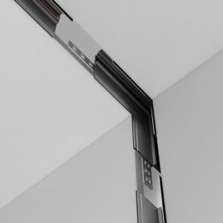 Accessory corner for recessed magnetic rail Exility