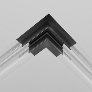 Accessory corner for recessed magnetic rail Exility