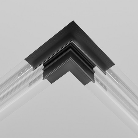 Accessory corner for recessed magnetic rail Exility