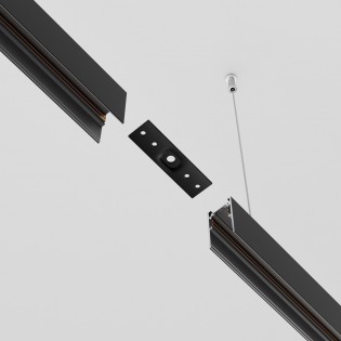 Connection for suspended magnetic rail Exility