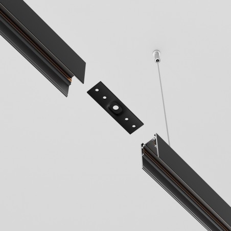 Connection for suspended magnetic rail Exility