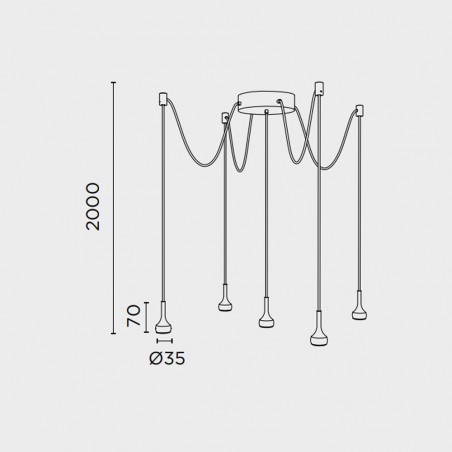 Mini-LED-Pendelleuchte (15W)