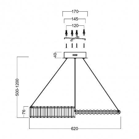 LED Pendant Lamp Krone (36W)