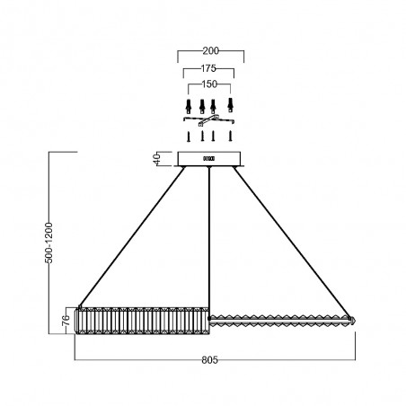 LED Pendant Lamp Krone (45W)