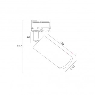 Einphasiger Stromschienenstrahler Focus Design Unity