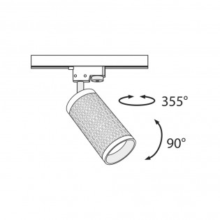 Einphasiger Stromschienenstrahler Focus Design Unity