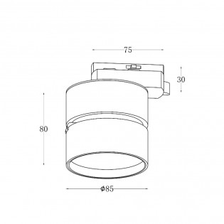 Onda Unity einphasiger LED-Schienenstrahler (12 W)