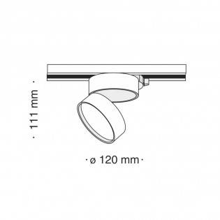 LED single-phase track spotlight Onda Unity (18W)