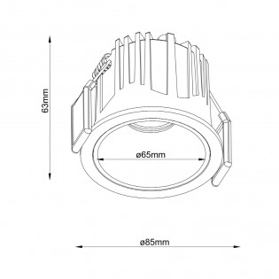 Alfa LED Dim Deckeneinbauleuchte (15W)