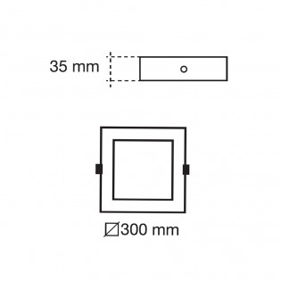 LED Ceiling Flush Light Know (30W)