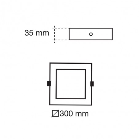 LED Ceiling Flush Light Know (30W)