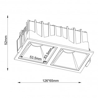 Ceiling Recessed Light Alfa LED (2x10W)