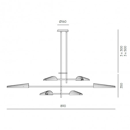 Bion LED-Deckenleuchte (6x5W)