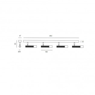 LED Ceiling Track Lamp Ycro (4x8W)