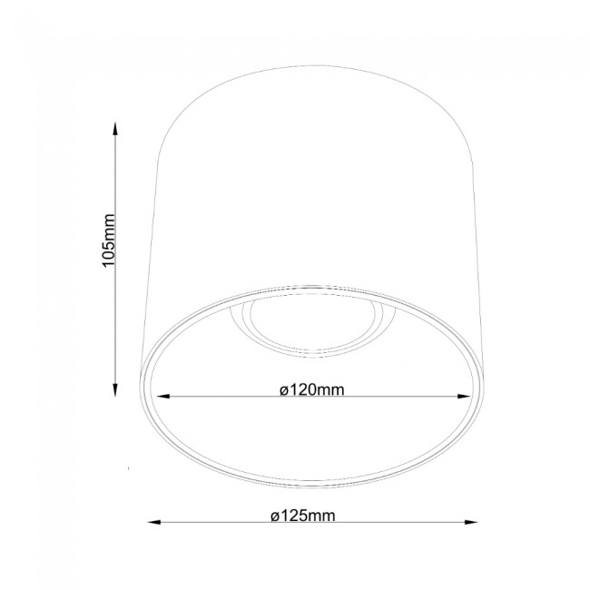 Ceiling Flush Light Alfa LED Dim (25W)