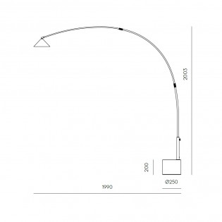 Hinoo II LED-Bogen Stehleuchte (13W)