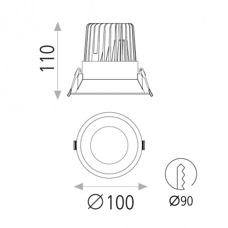 Kidal LED-Einbau-Downlight (13W) II