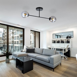 Ceiling Flush Lamp Nicolo Graphite (2 lights)