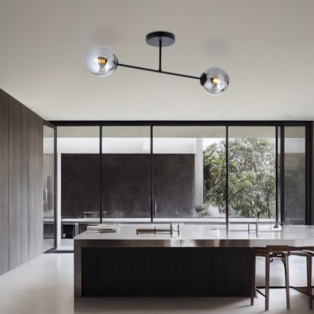 Ceiling Flush Lamp Nicolo Graphite (2 lights)