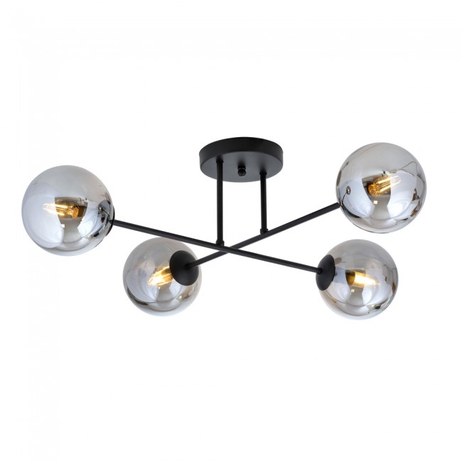 Ceiling Flush Lamp Nicolo Graphite (4 lights)