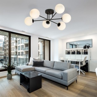 Ceiling Flush Lamp Nicolo Opal (6 lights)