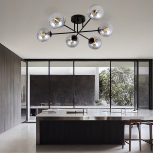 Ceiling Flush Lamp Nicolo Graphite (6 lights)