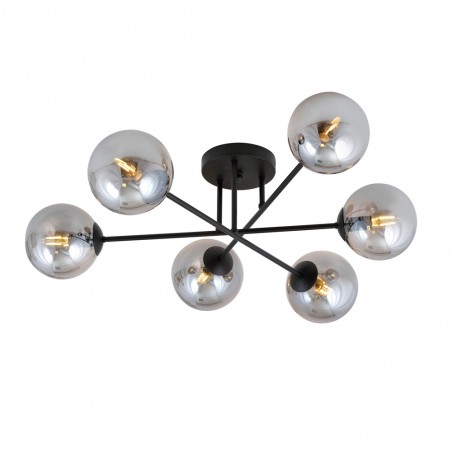 Ceiling Flush Lamp Nicolo Graphite (6 lights)
