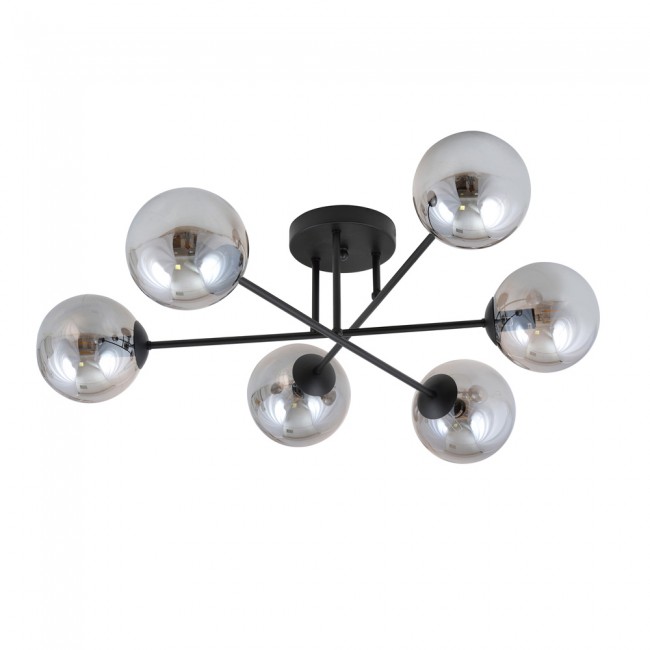 Ceiling Flush Lamp Nicolo Graphite (6 lights)